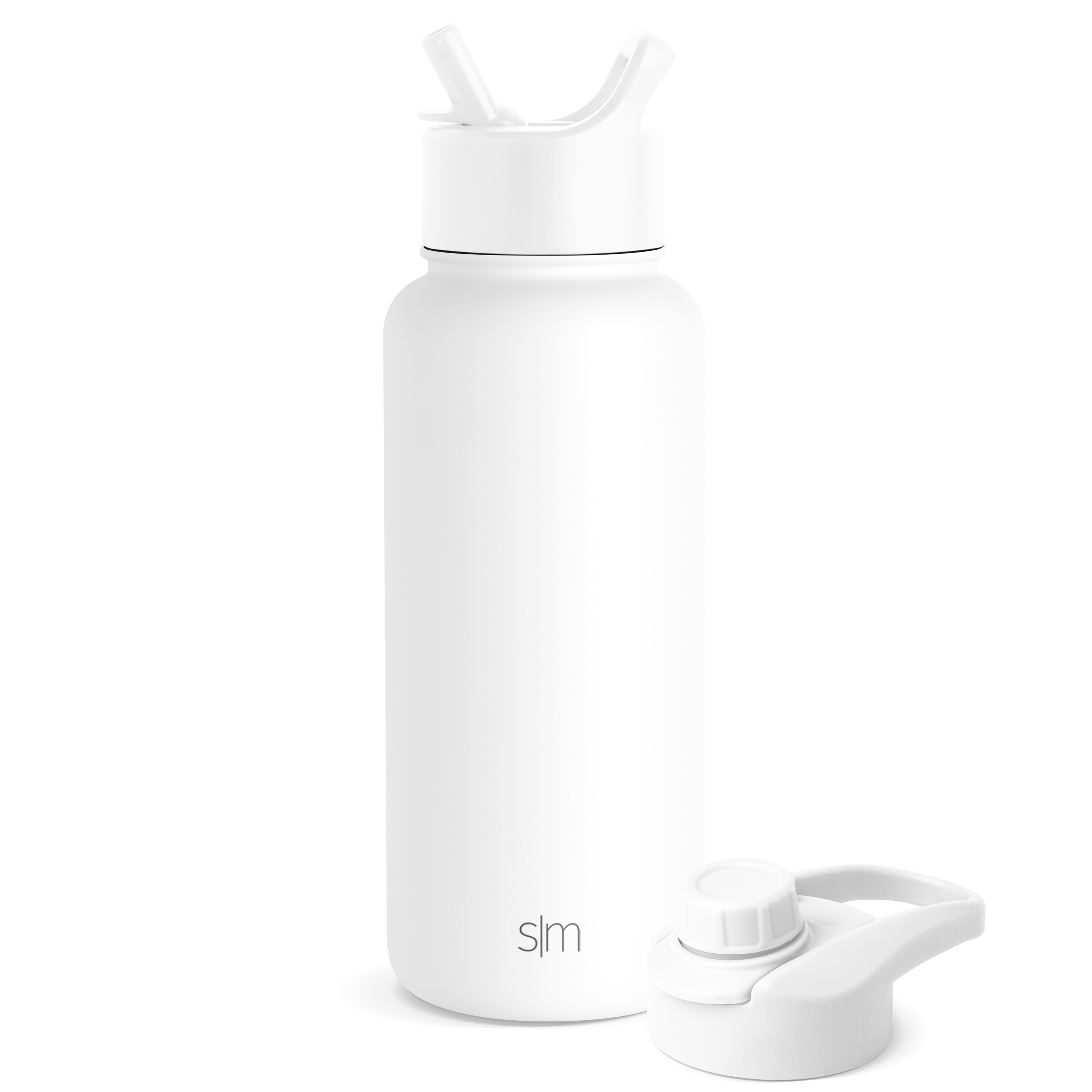 Summit Water Bottle with Straw Lid and Chug Lid - Winter White