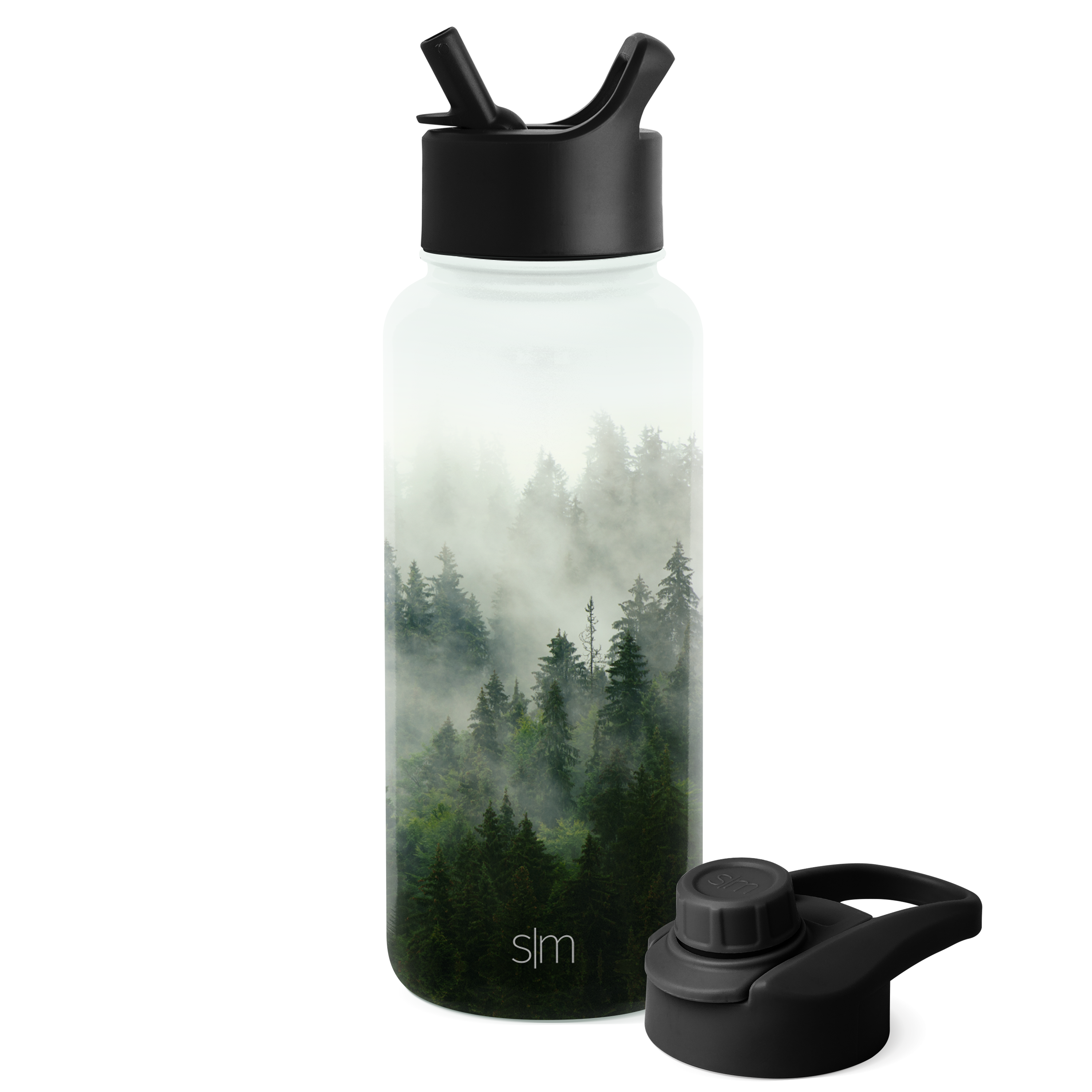 Summit Water Bottle with Straw Lid and Chug Lid - Mystical Forest