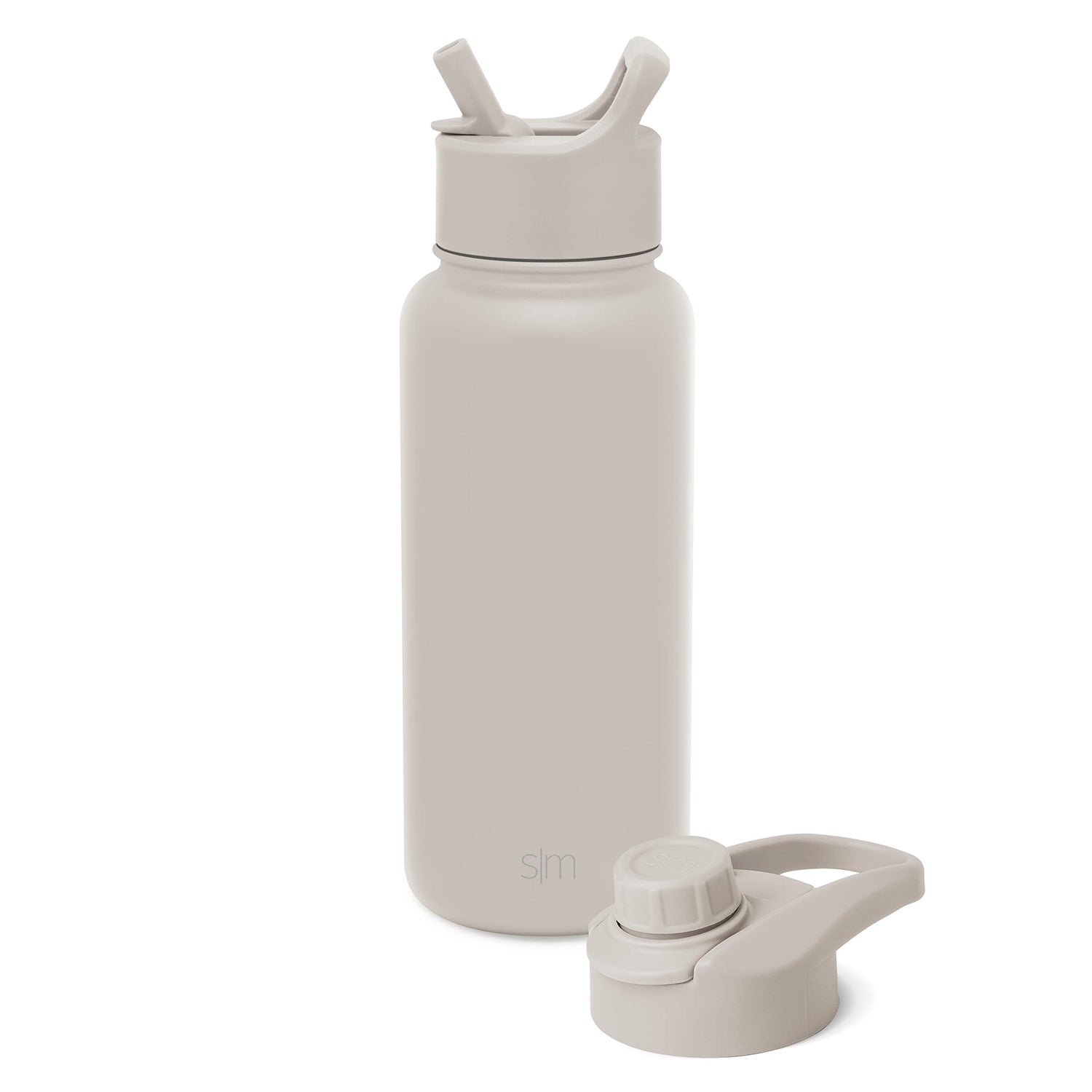 Summit Water Bottle with Straw Lid and Chug Lid - Almond Birch