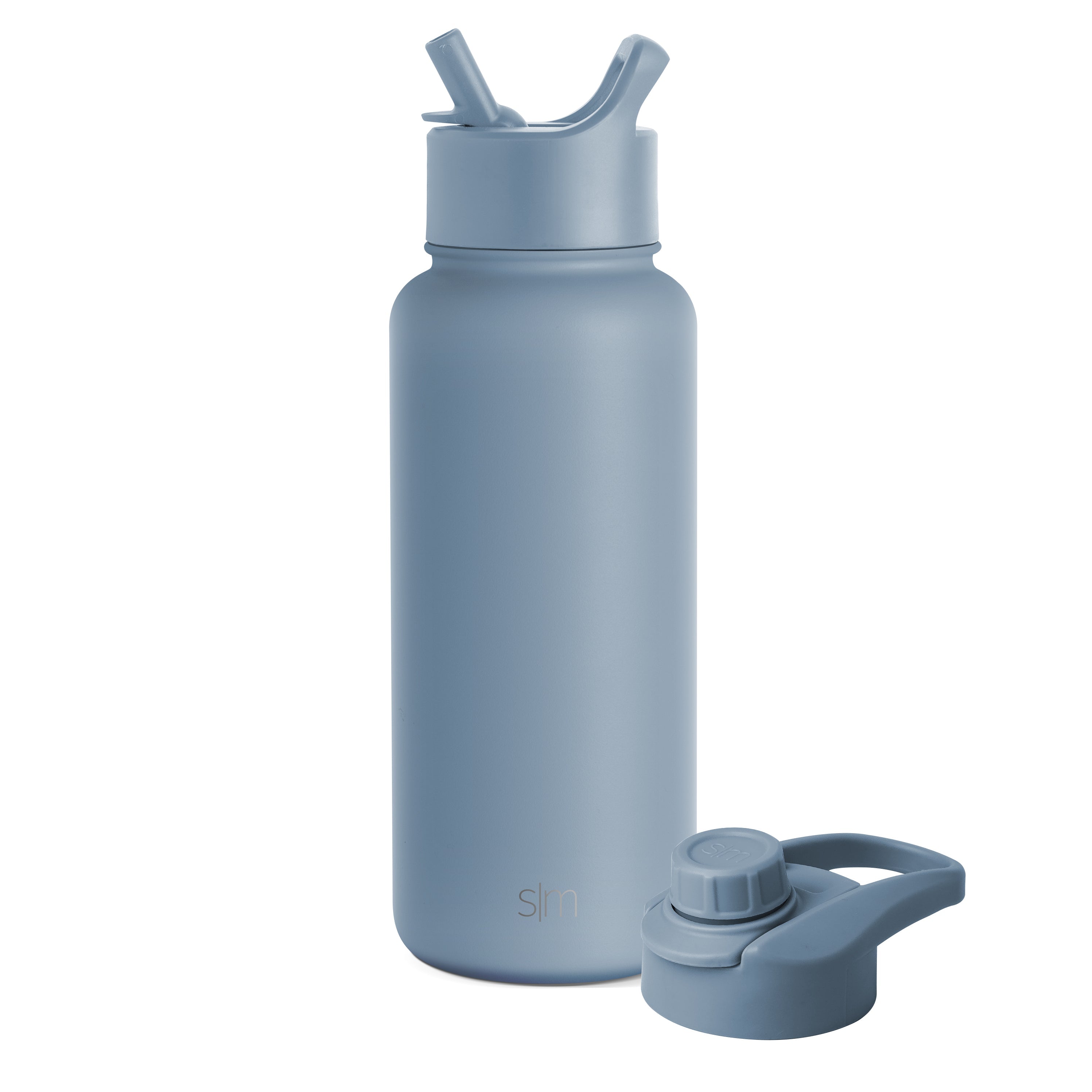 Summit Water Bottle with Straw Lid and Chug Lid - Blue Dune